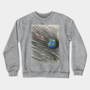 Asteroids falling towards Earth Crewneck Sweatshirt